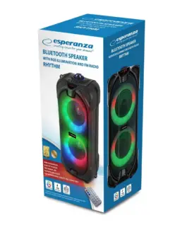Alternative view of Esperanza BT FM SPEAKER LED RGB RYTHM
