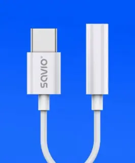 Savio адаптер AK-51 USB-C – Mini Jack 3