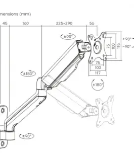 Maclean Wall монитор mount 17-32 9kg MC-332