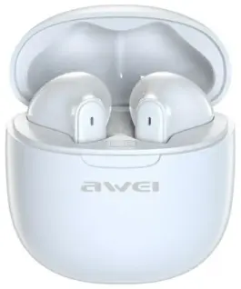 AWEI Bluetooth earphones 5.3 TWS ENC бял