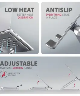 AXAGON STND-LQ HQ ALU stand fo r Лаптоп 10-16 adjustab