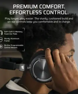 Alternative view of Corsair Słuchawki Virtuoso Max Wireless Carbon