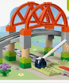 LEGO DUPLO 10426 Train Bridge and Tracks Expansion Set