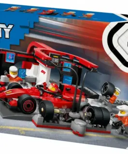 LEGO City 60443 F1 Pit Stop & Pit Crew with Ferrari Car