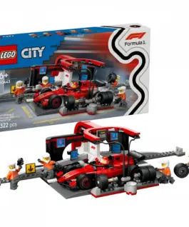 LEGO City 60443 F1 Pit Stop & Pit Crew with Ferrari Car