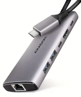 AXAGON HMC-6L2L 2xUSB-A HDMI4K 1x USB-C PD100W USBC LA