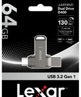 Alternative view of Lexar Pendrive Dual Drive D400 64GB USB-C/A 3.1 130MB/s