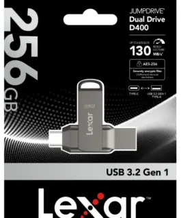 Alternative view of Lexar Pendrive Dual Drive D400 256GB USB-C/A 3.1 130MB/s