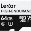 Lexar памет card microSD High Endurance 64GB C10 A1 U1 V30 100/35MB/s