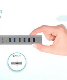 Alternative view of i-tec Hub USB-C Charging Metal HUB 7 Port