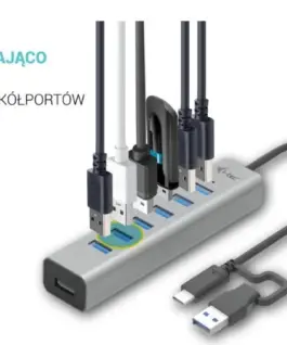 i-tec Hub USB-C Charging Metal HUB 7 Port