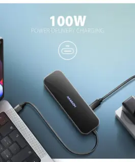 AXAGON HMC-6GLN multiport hub USB-C LAN HDMI PD100W