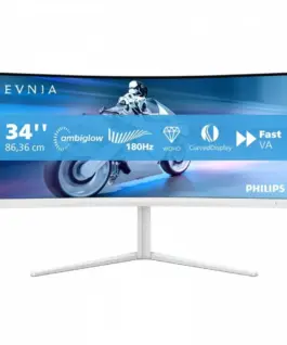 Philips Monitor 34 inches 34M2C5501A Curved VA 180Hz HDMIx2 DP HAS Ambiglow