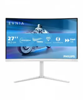 Philips Monitor 27 inches 27M2C5501 Curved VA 180Hz HDMIx2 DP HAS Ambiglow