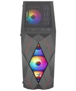 AeroCool Case AeroCool Volcan черен Mid Tower RGB