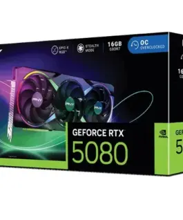 Alternative view of PNY видео карта GeForce RTX 5080 OC ARGB 3F 16GB 256-bit 960GB/s