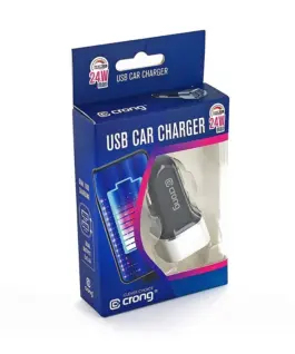 CRONG зарядно за кола 2xUSB 2.4A aluminium