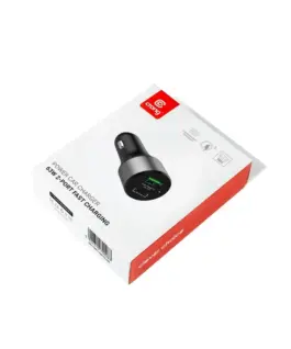 CRONG зарядно за кола USB-C PD 45W + USB QC 3.0 18W черен