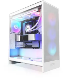 NZXT кутия за компютър NZXT H7 FLOW RGB MIDI бял