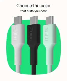 Green Cell кабел USB-C-USB-C PowerFlex 100W silicone 1.2m бял