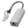 LogiLink USB-A/-C to 25G Ethernet адаптер gray