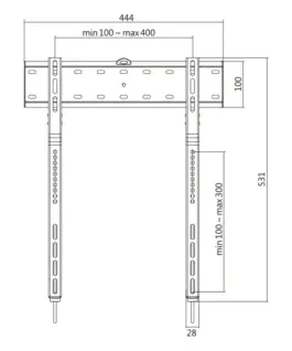Alternative view of LogiLink TV wall mount, 32-65 inch, fixed, 40 kg max