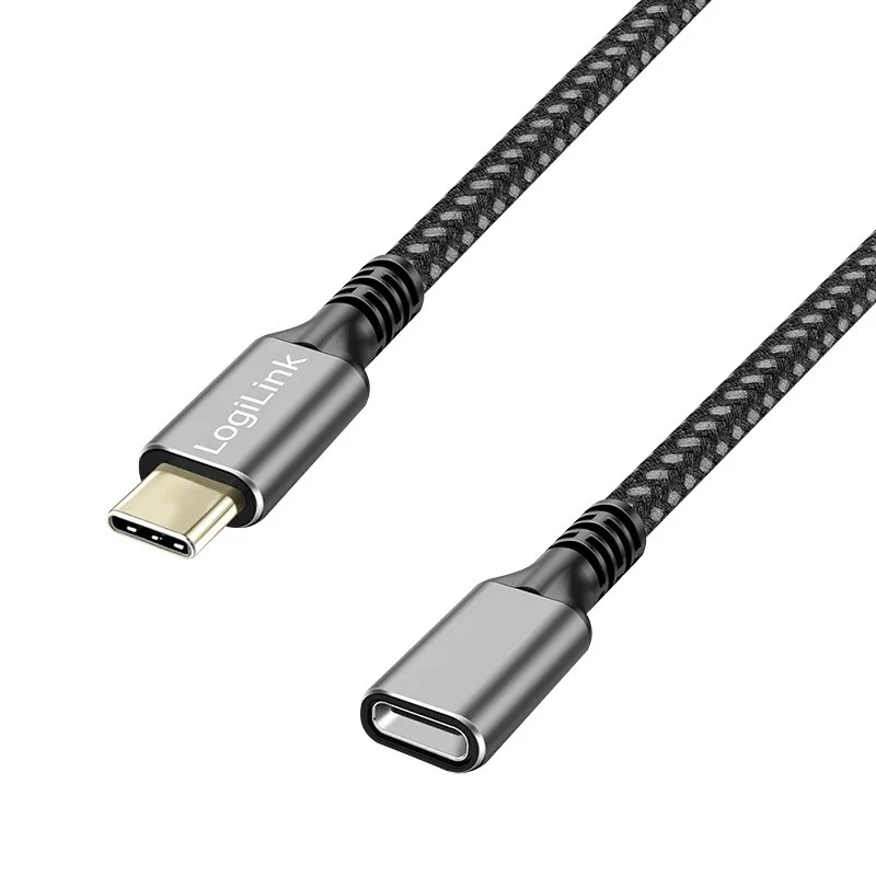 LogiLink USB 3.2 Gen2 Type-C to USB-C/F PD 1m
