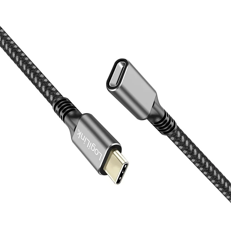 LogiLink USB 3.2 Gen2 Type-C to USB-C/F, PD, 1m - Image 2