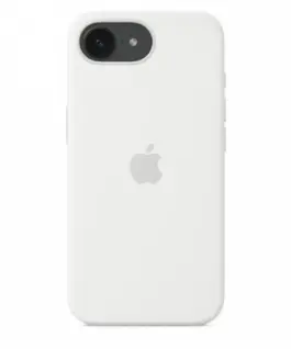 Alternative view of Apple Silicone case for iPhone 16e - бял