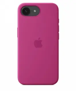 Alternative view of Apple Silicone case for iPhone 16e - Fuchsia