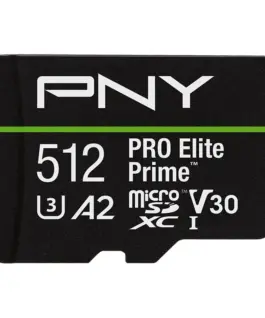 PNY памет card microSDXC Elite Prime 512GB + адаптер SD