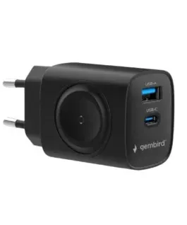 Gembird USB-A USB-C зарядно 20W PowerDelivery Quick Charge 3.0 черен