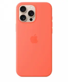 Alternative view of Apple iPhone 16 Pro Max Silicone Case with MagSafe - Tangerine