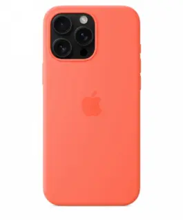 Apple iPhone 16 Pro Max Silicone Case with MagSafe – Tangerine