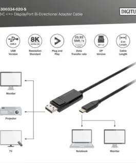 Digitus DP адаптер кабел AK-300334-020-S