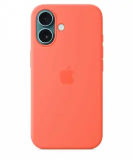 Apple iPhone 16 Silicone Case with MagSafe – Tangerine