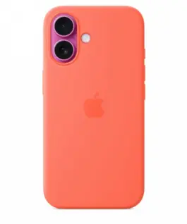 Apple iPhone 16 Silicone Case with MagSafe – Tangerine