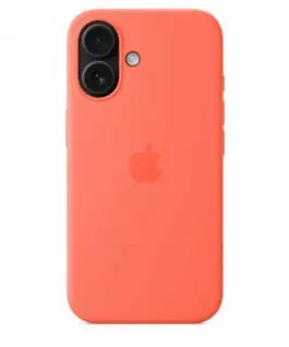 Apple iPhone 16 Silicone Case with MagSafe – Tangerine