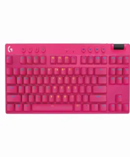 Alternative view of Геймърска механична клавиатура Logitech G Pro X TKL Lightspeed Tactile Switch, Magenta