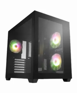 Кутия за компютър FSP CMT380 Black ARGB TG ATX Mid Tower Черна
