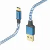 Кабел HAMA Reflective USB-C мъжко - USB-A мъжко 1.5м 201558