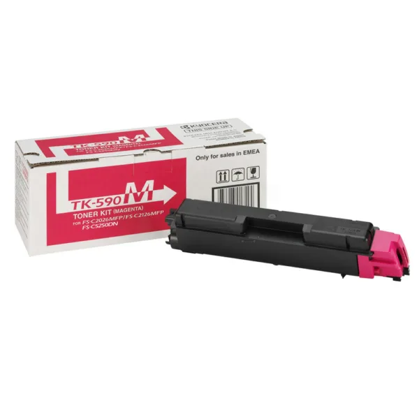 КАСЕТА ЗА KYOCERA MITA FS C2026/C2126/C2526/C2626/C5250/ECOSYS M6026/M6526 - Magenta - TK590M (TK-590M) - PN 1T02KVBNL0 - Image 2