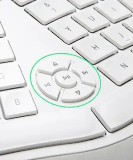 Клавиатура Delux GM902 безжична/Bluetooth бяла US Layout