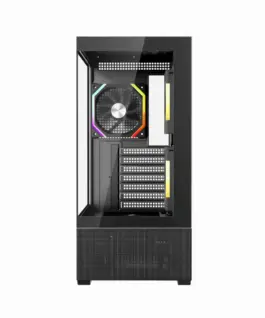 Alternative view of 1stPlayer Кутия Case ATX - Crystal Vision CV7 Black - 5 x 120 mm included