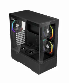 1stPlayer Кутия Case ATX – Crystal Vision CV7 Black – 5 x 120 mm