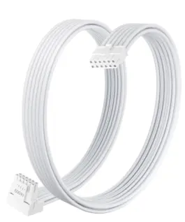 Alternative view of 1stPlayer модулен кабел Custom Sleeved Modding Cable White - PCIe 5.0 12VHPWR M/M - FM2-B-WH