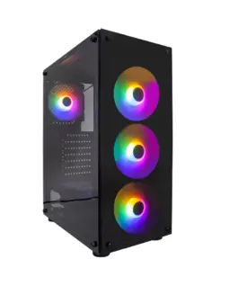 1stPlayer Кутия Case ATX - Fire Dancing V3-B RGB - 4 fans included