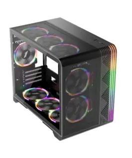 Alternative view of 1stPlayer кутия Case mATX - VT6-BK - Mesh, A-RGB