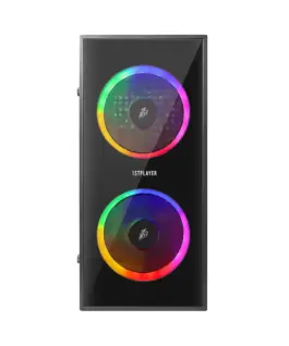 Alternative view of 1stPlayer компютърна кутия Gaming Case mATX - X1 RGB - 3 Fans included