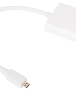 VCom Адаптер Adapter Mini HDMI CM to VGA F White – CG592-0.15m